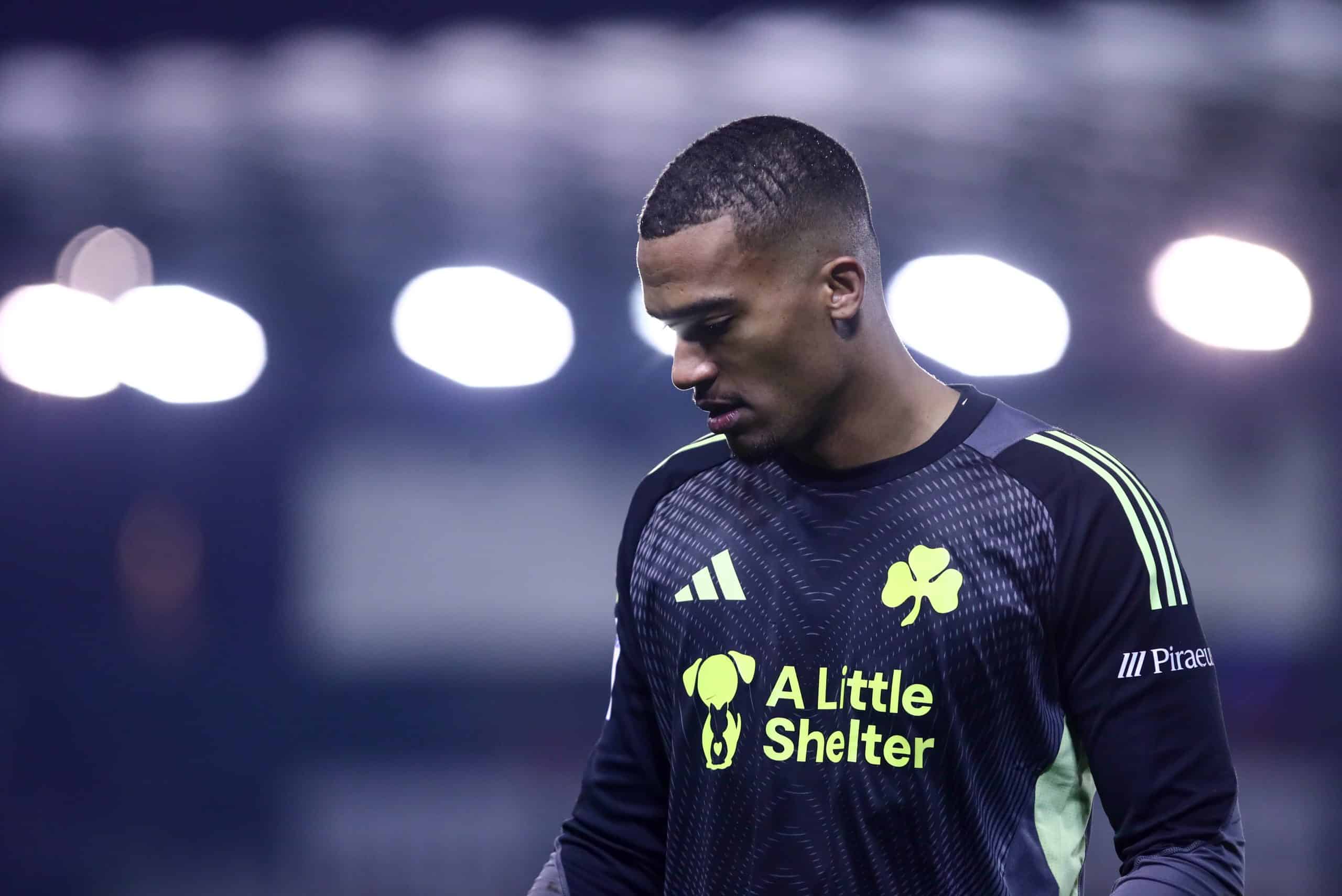 Alban Lafont lors d'un match du Panathinaïkos.