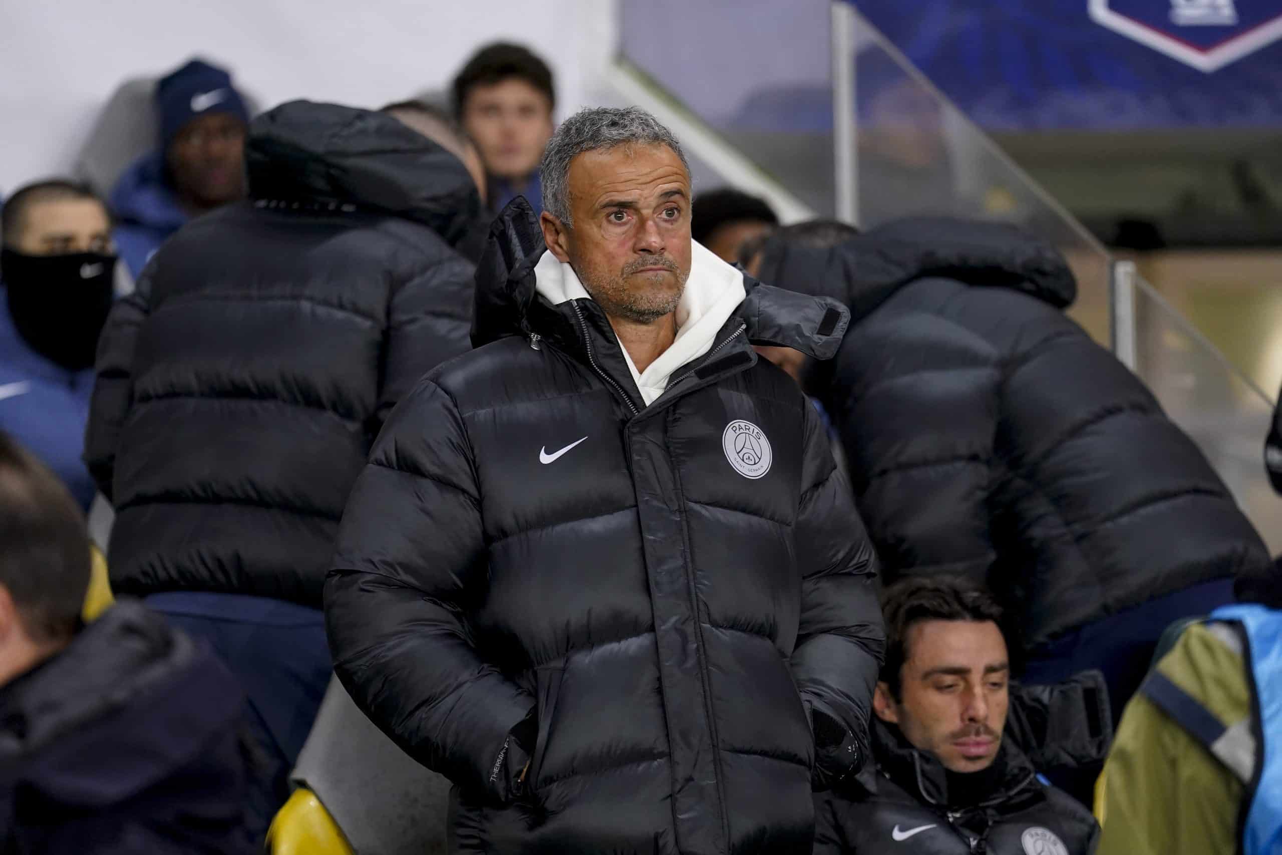 L'entraîneur du PSG, Luis Enrique, lors du match de Coupe de France à la Beaujoire.