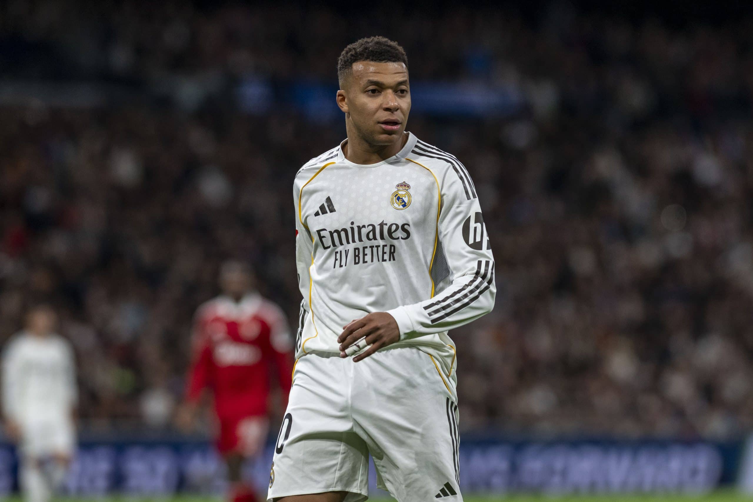 Kylian Mbappé lors du dernier match de l'année 2025 du Real Madrid, contre Séville.