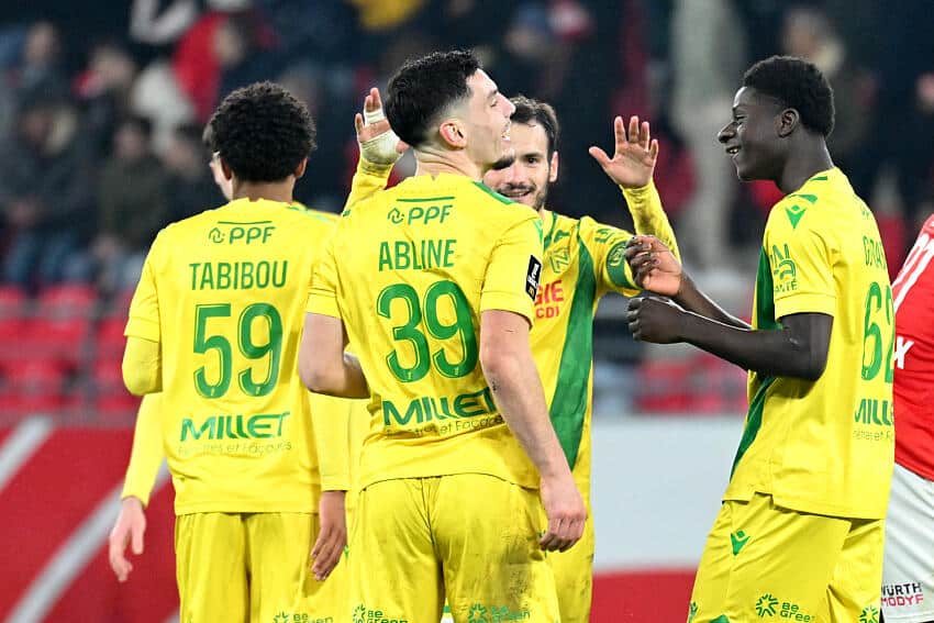 Matthis Abline (FC Nantes) a marché sur l'eau à Reims.