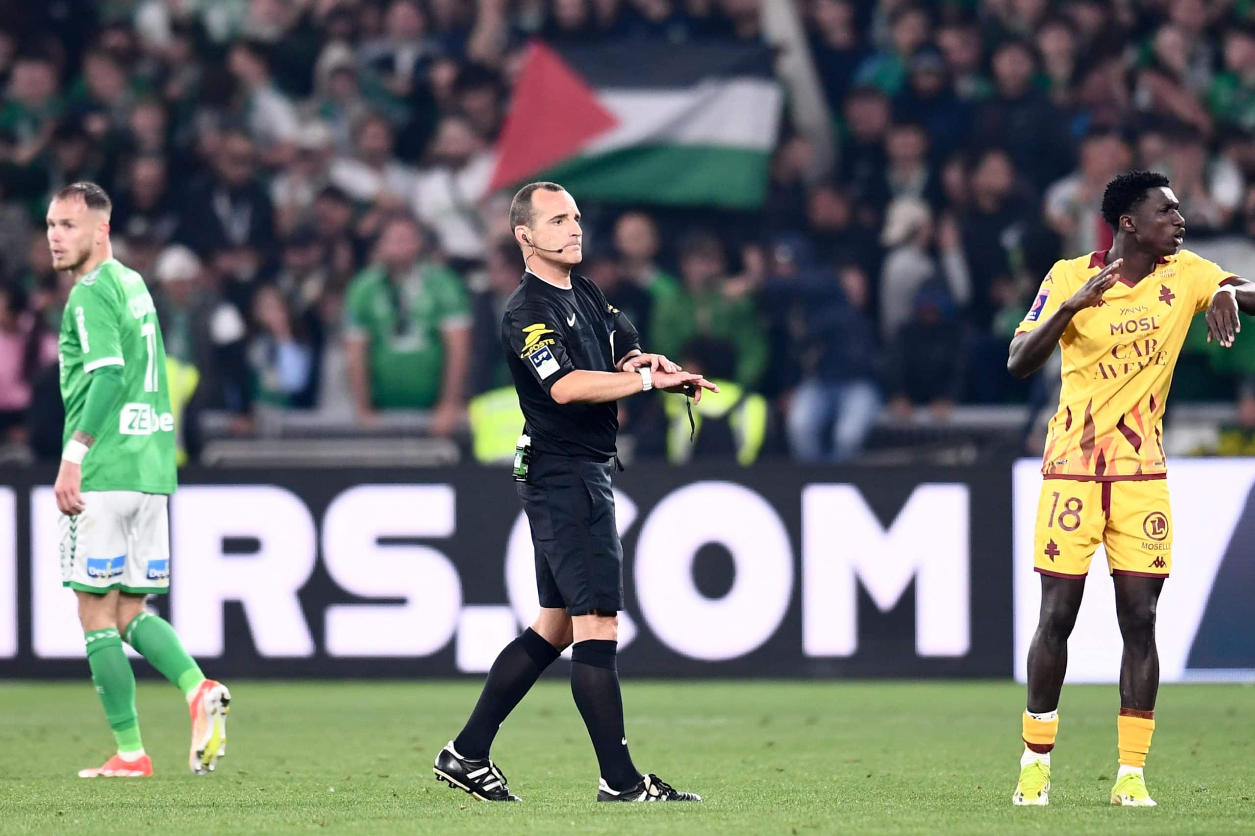 M. Millot lors d'ASSE-Metz en play-offs L1-L2 il y a deux ans.