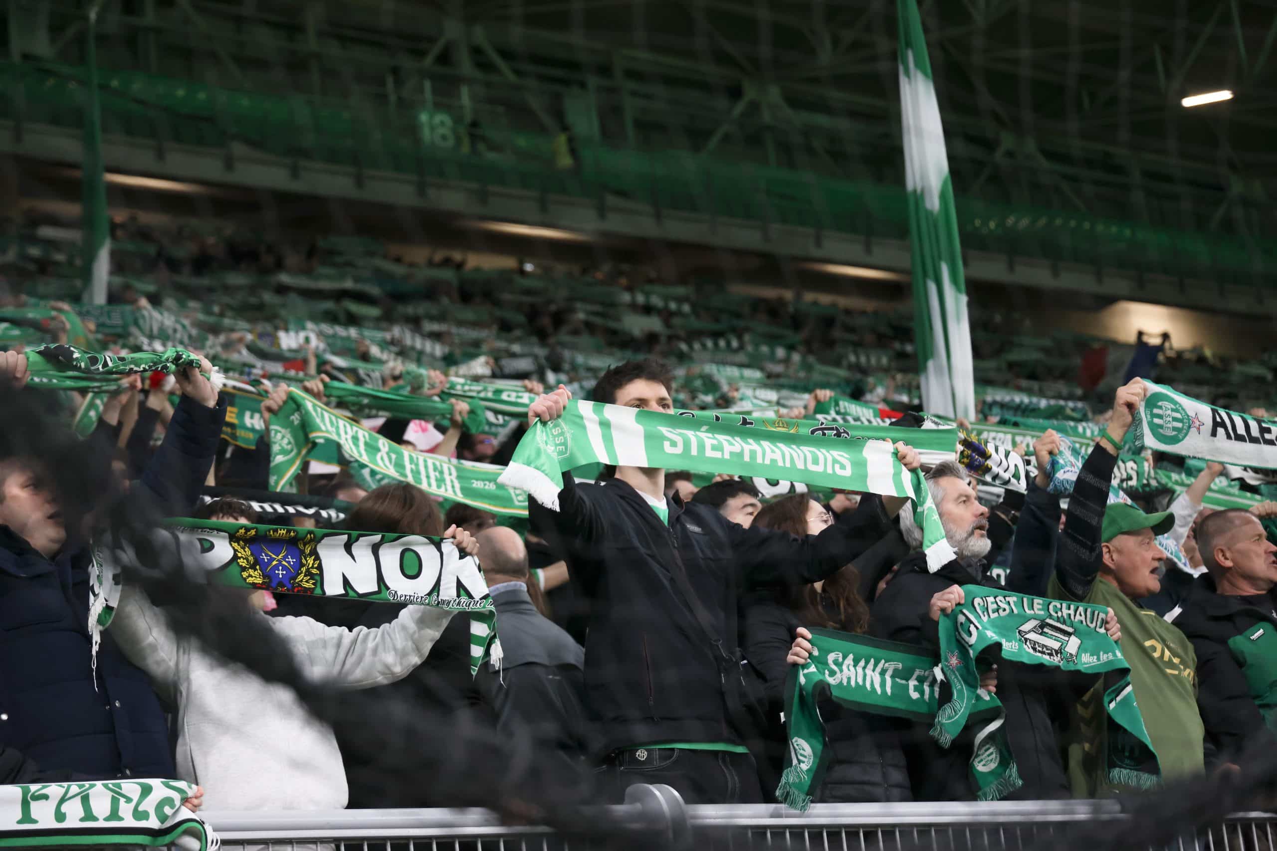 Les supporters de l'ASSE lors d'un match à Geoffroy-Guichard.