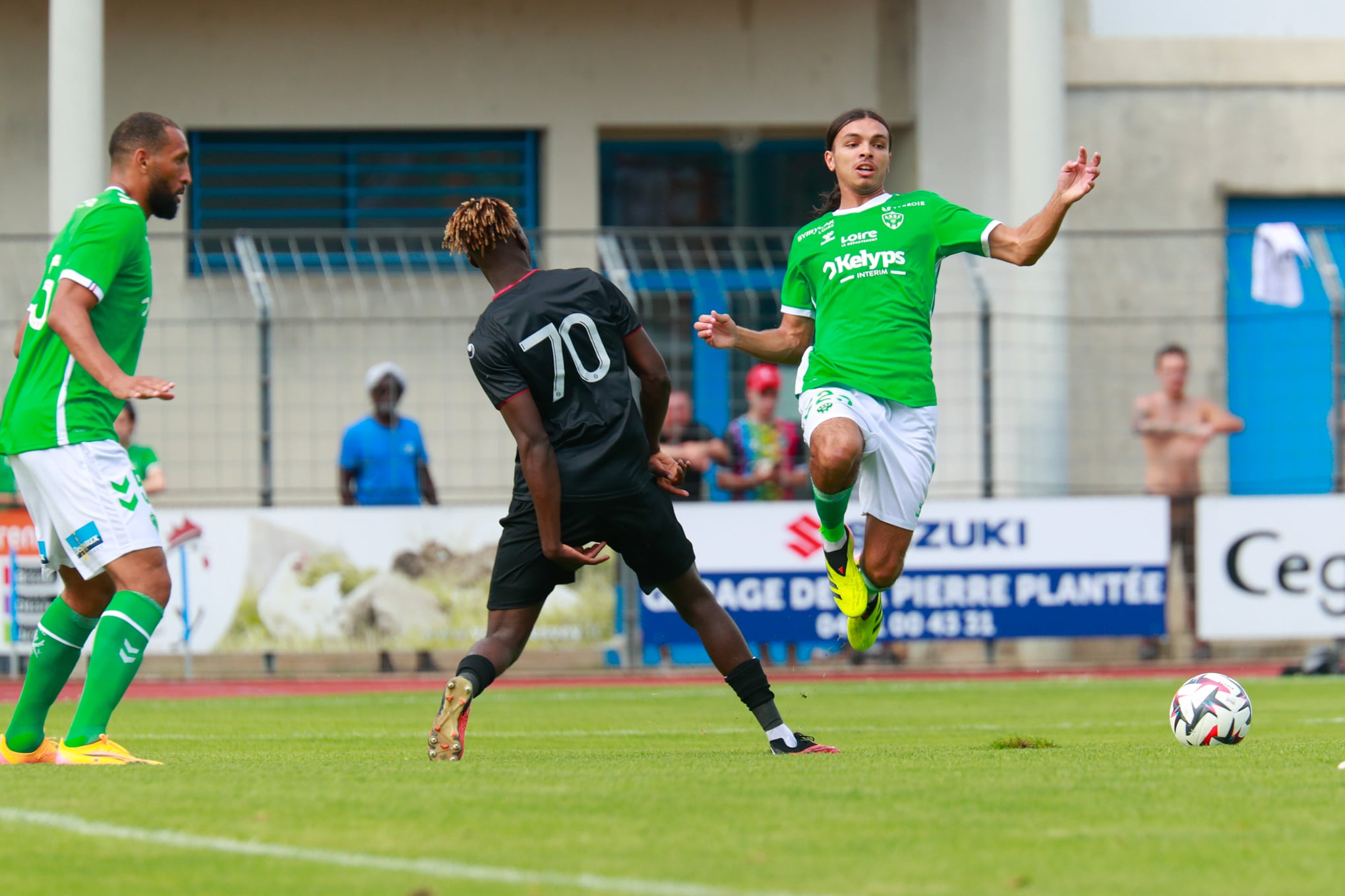 Maedine Makhloufi lors d'un match amical de l'ASSE l'été dernier.