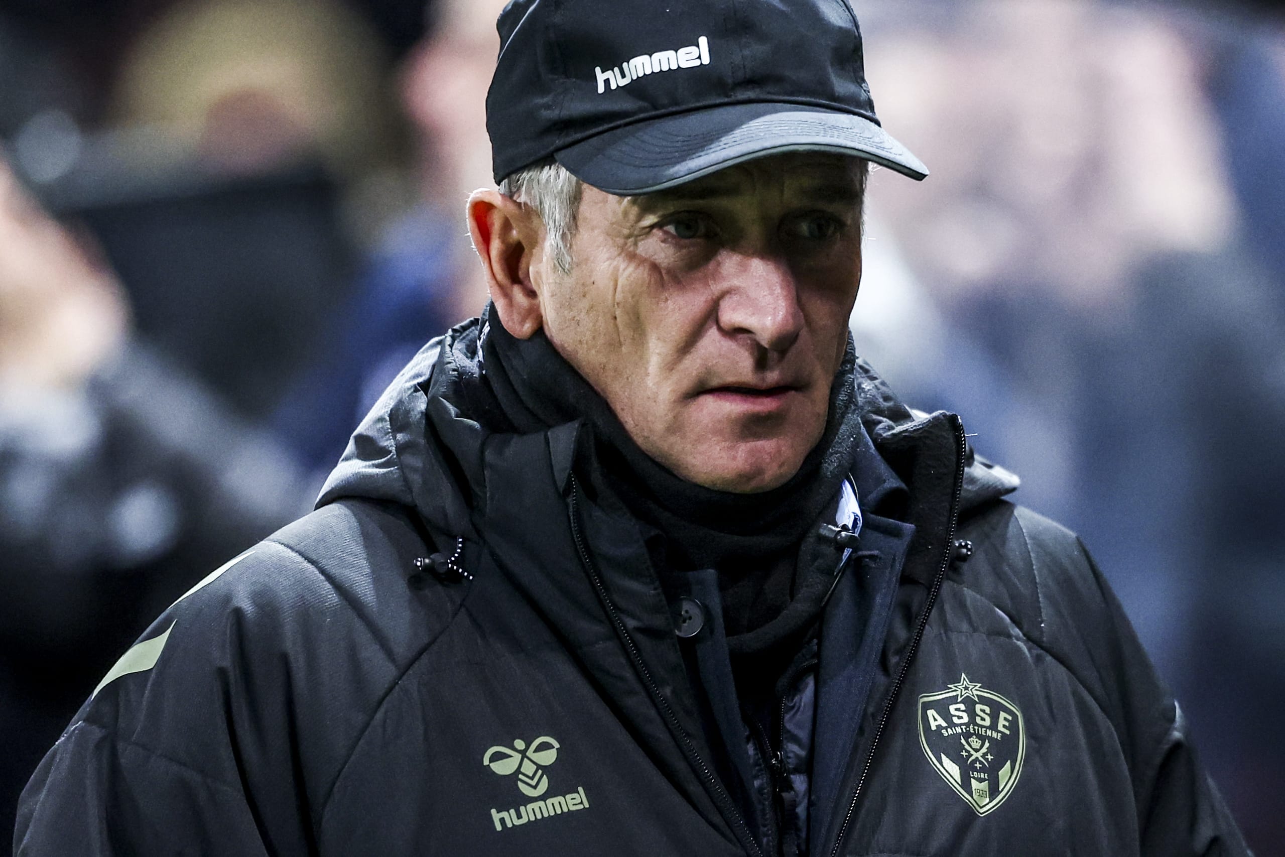 Philippe Montanier lors de la victoire de l'ASSE à Guingamp.