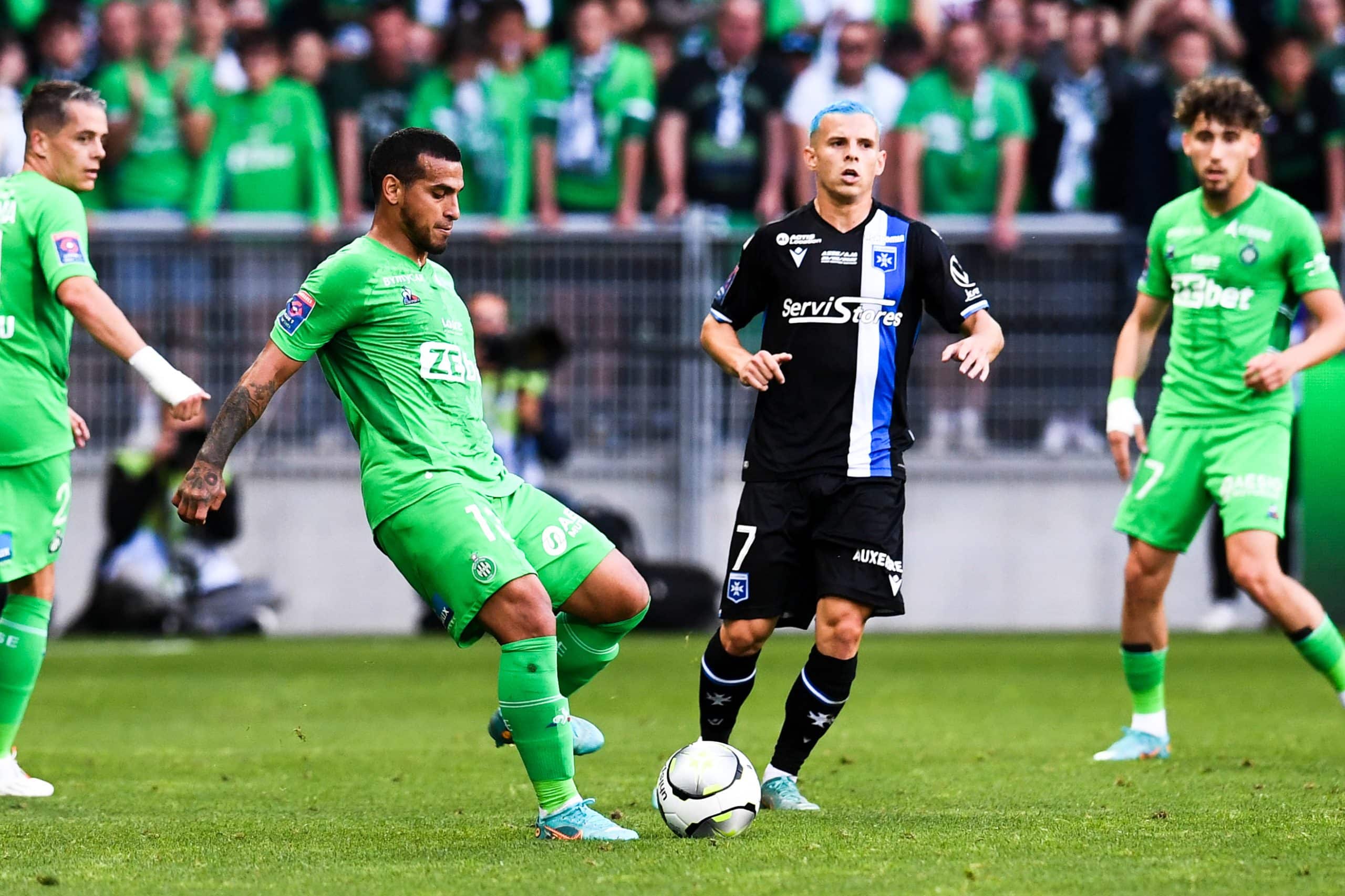 Miguel Trauco lors de son dernier match sous le maillot de l'ASSE, face à Auxerre.