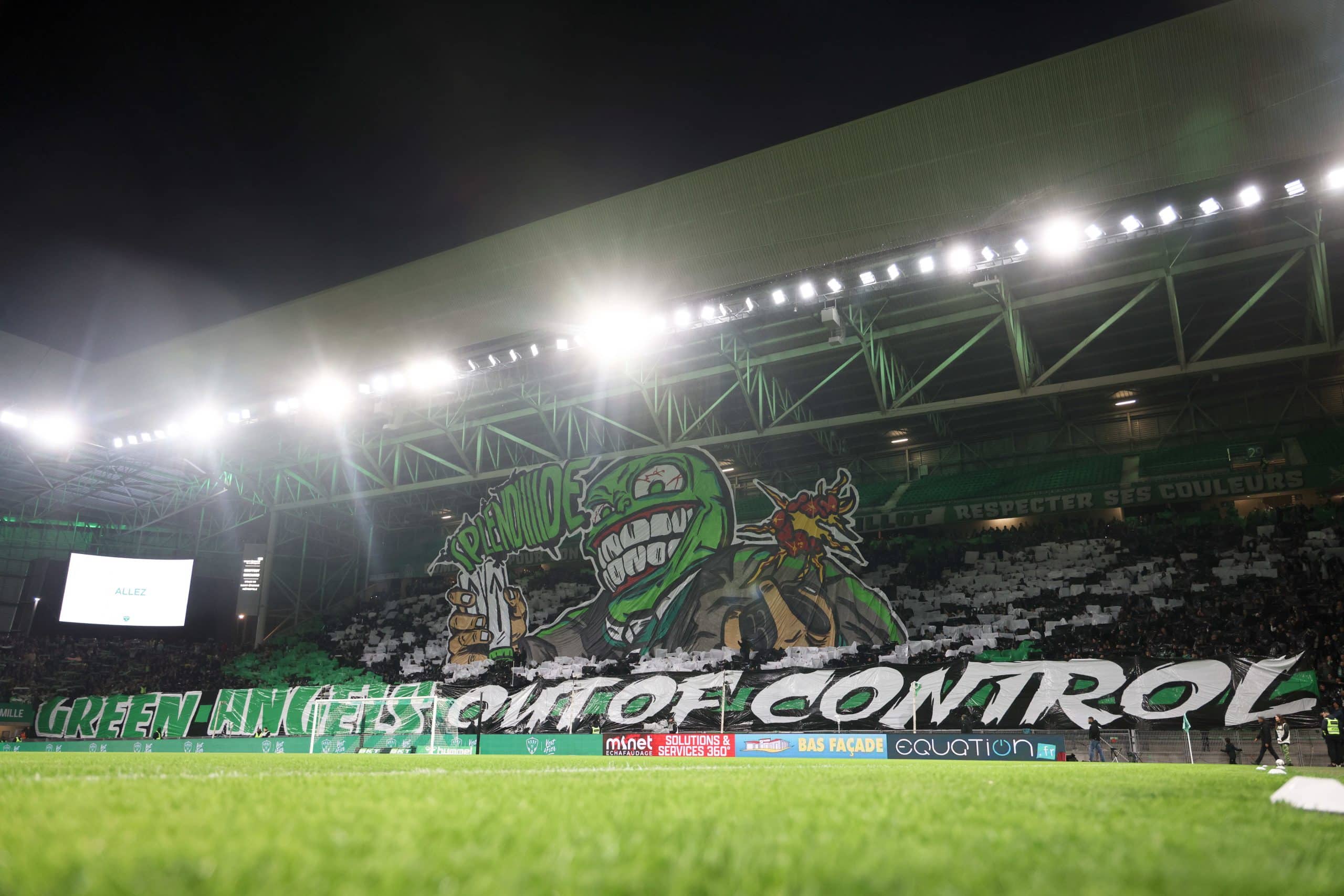 Tifo des supporters de l'ASSE.