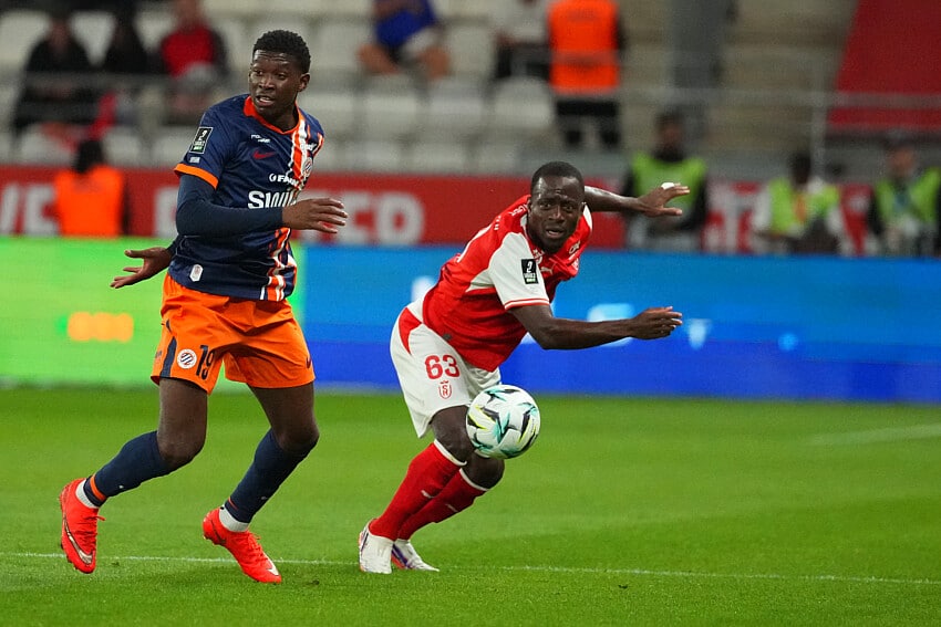 Armel Zohouri lors de Reims - Montpellier