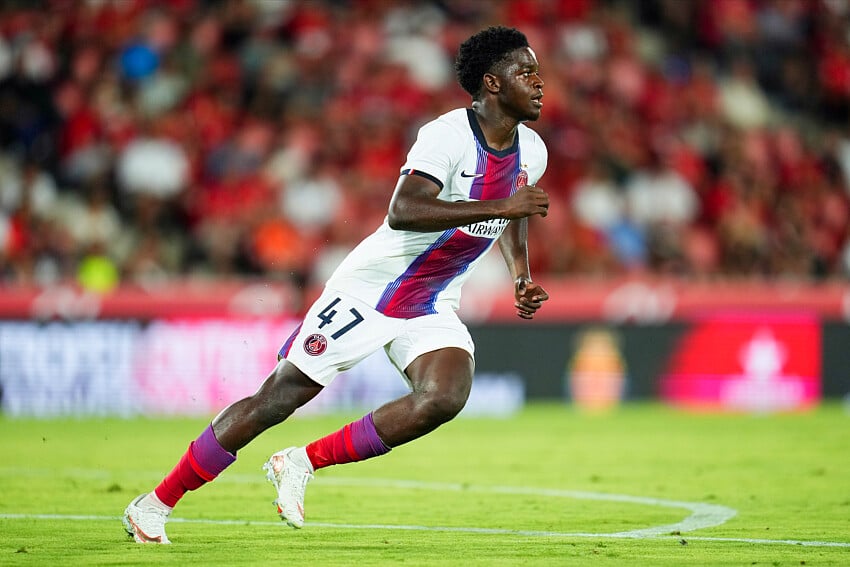 Quentin Ndjantou sous le maillot du PSG