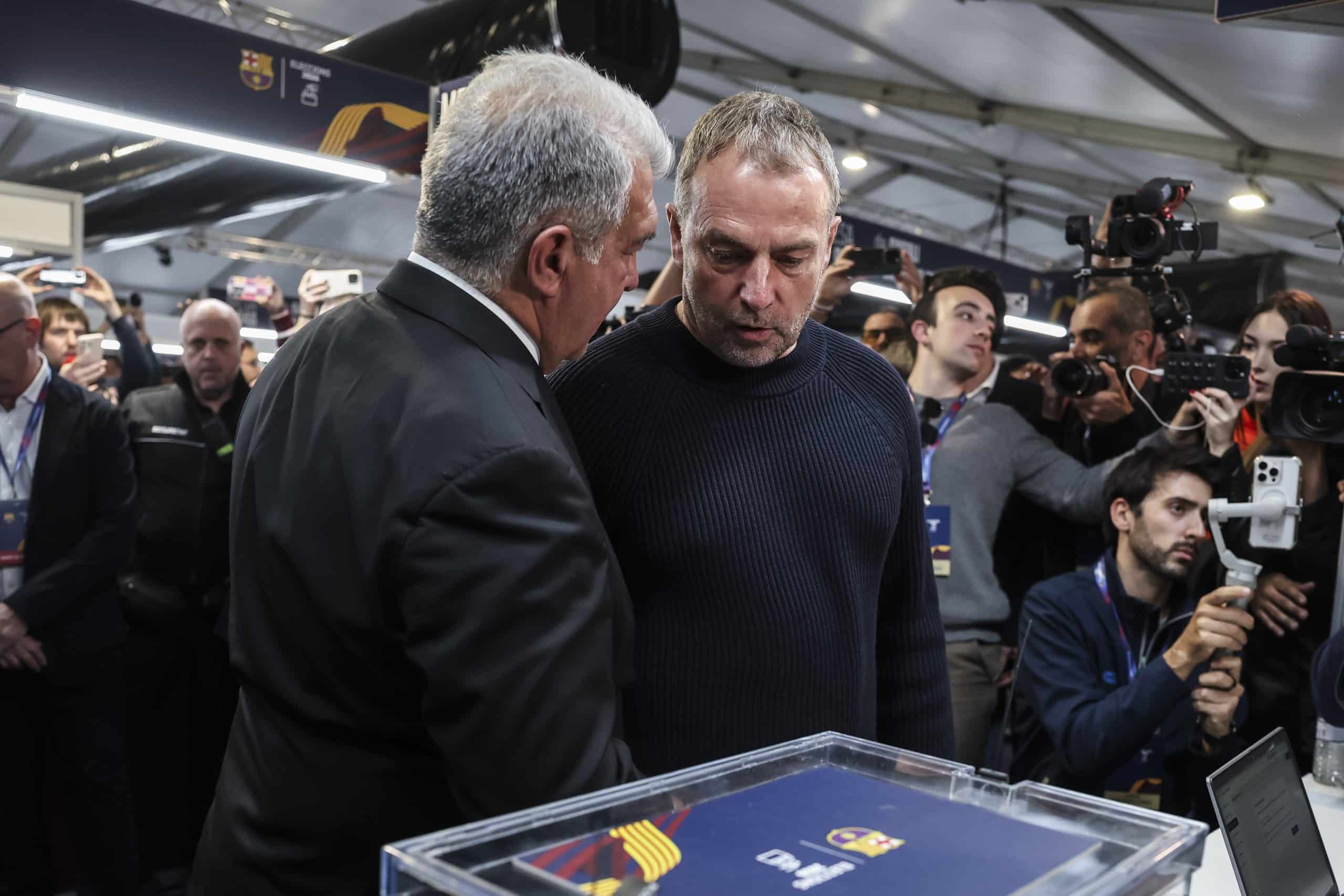 Joan Laporta et Hansi Flick