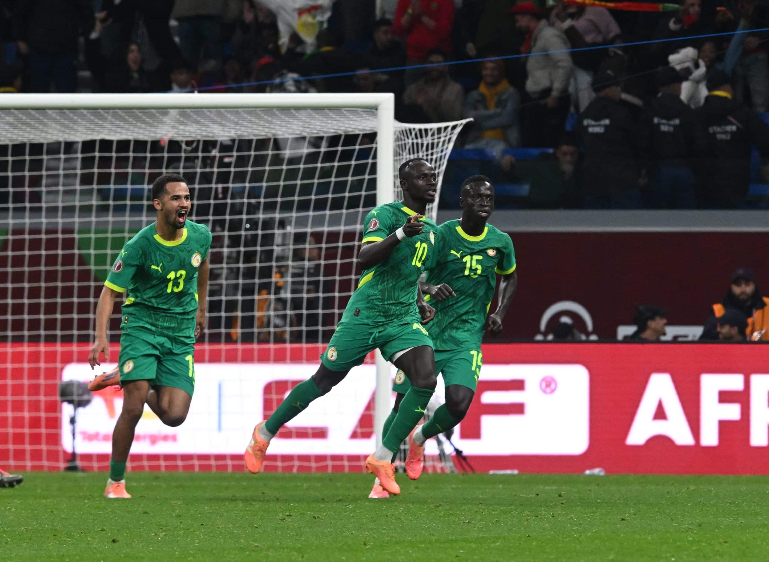 La joie de Sadio Mané après son but contre l'Egypte.