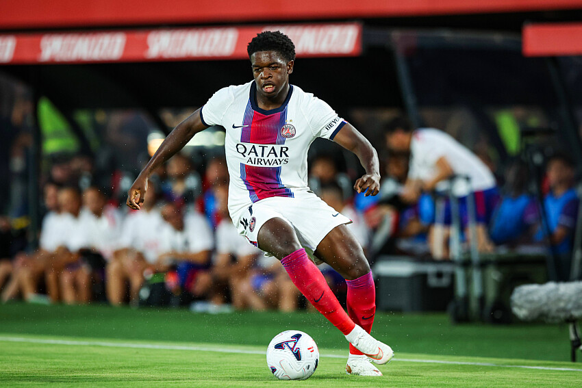 Quentin Ndjantou sous le maillot du PSG