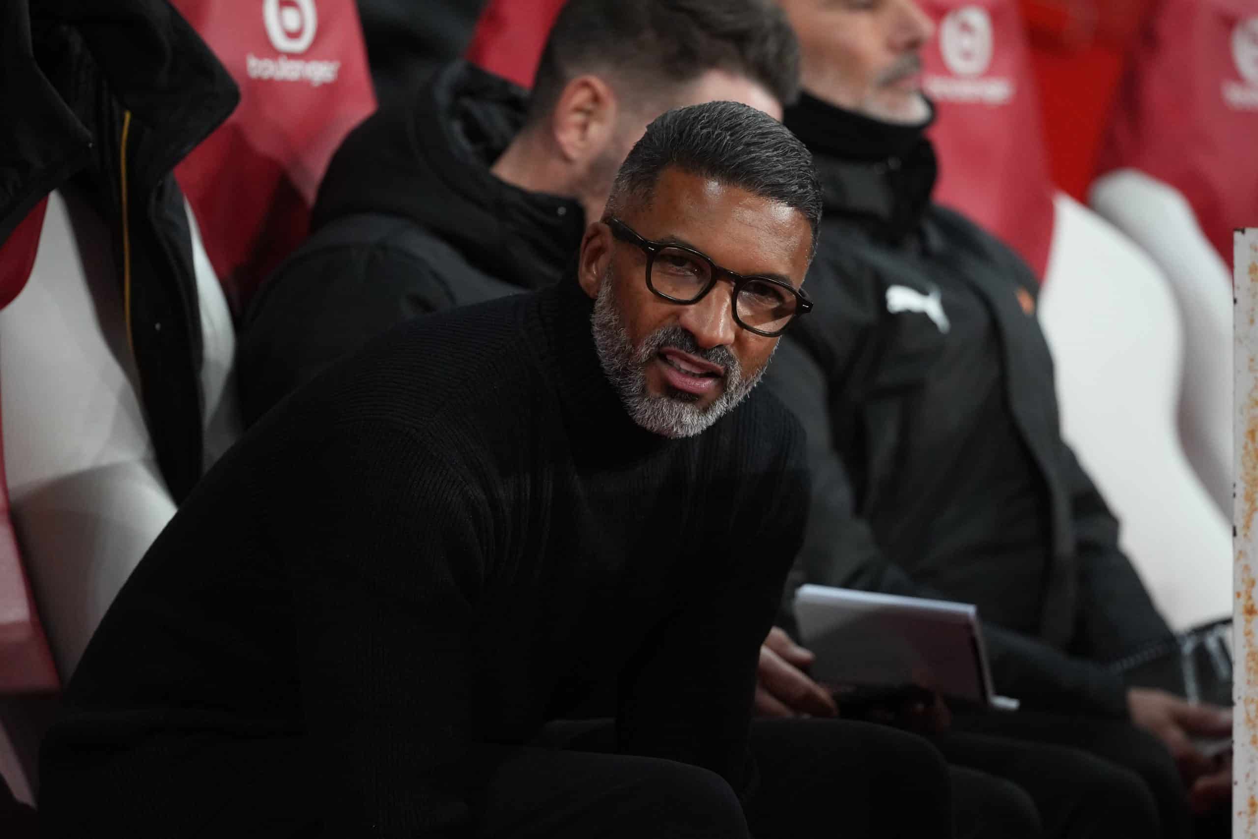L'entraîneur du Stade Rennais, Habib Beye, lors du match à Lille.