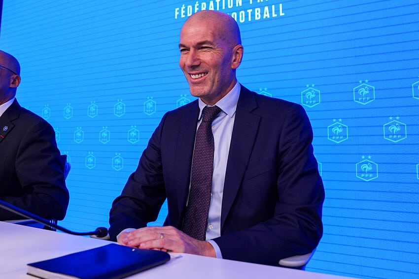 Zinédine Zidane lors de sa présentation