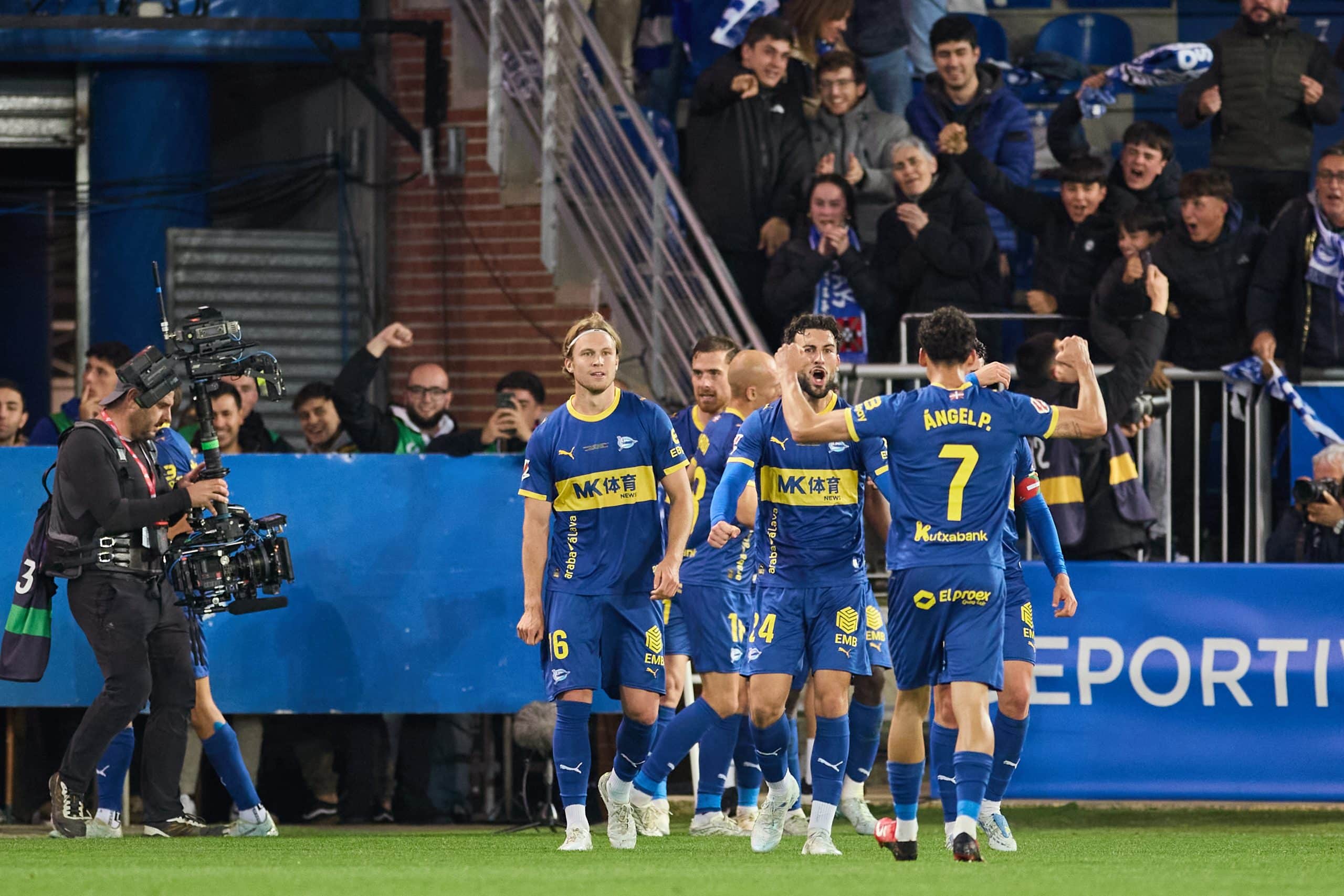 La joie des joueurs d'Alaves