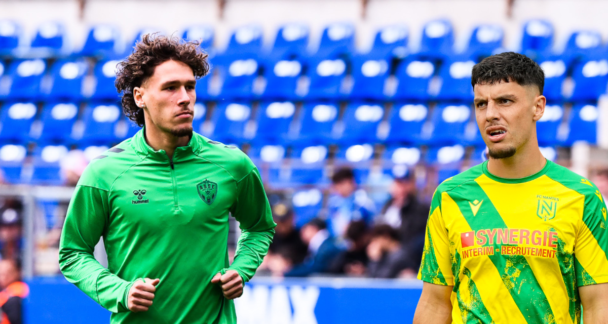 Lucas Stassin (ASSE) et Matthis Abline (FC Nantes)