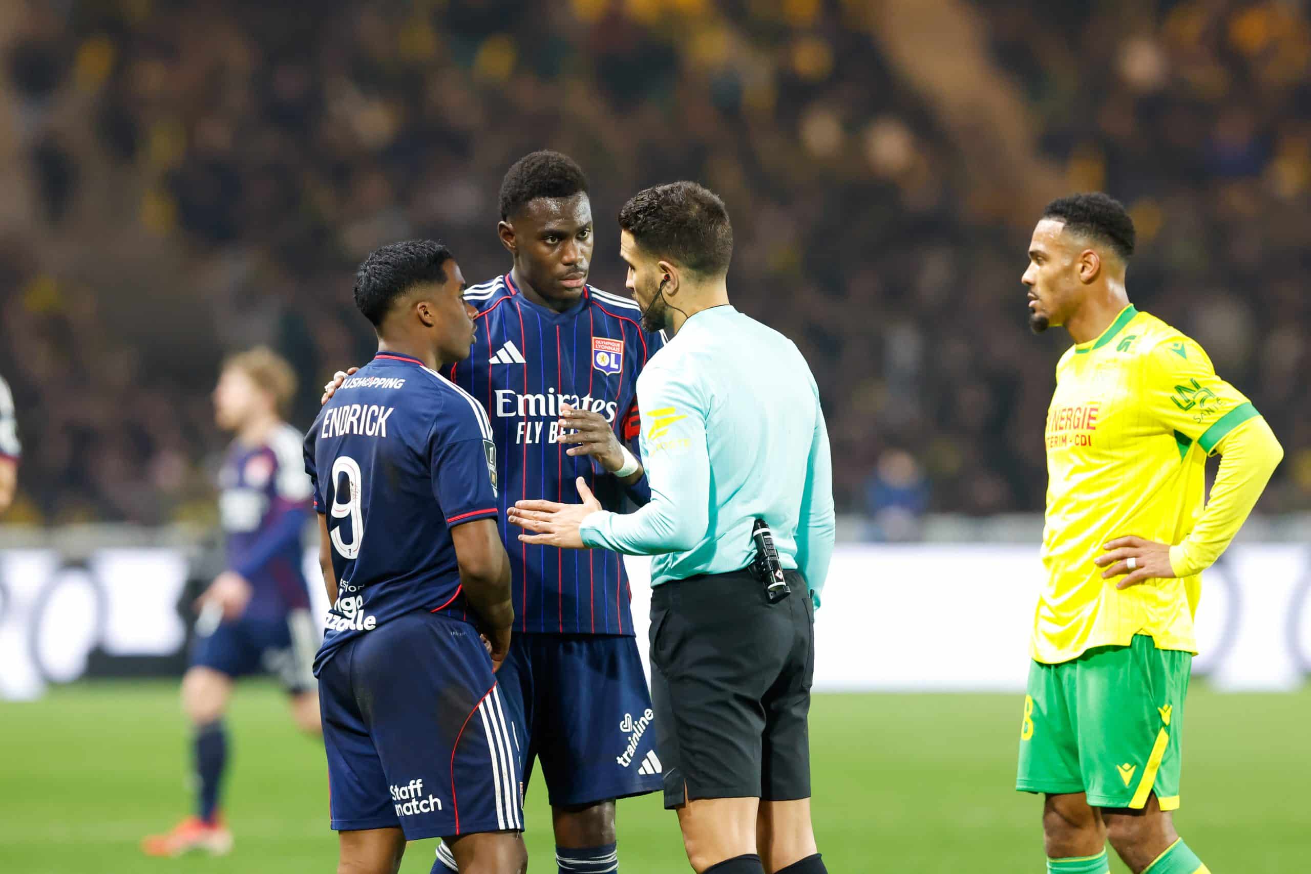 L'expulsion d'Endrick lors du match à Nantes.