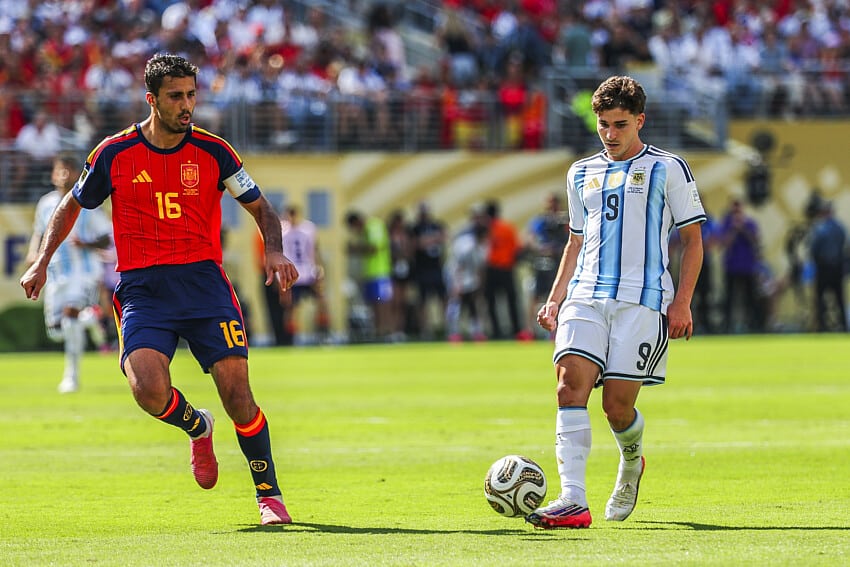 Rodri et Julian Alvarez lors de la finale de la Coupe du monde 2026