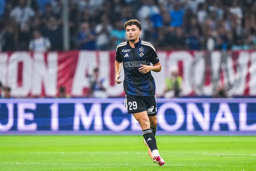 Samir El Mourabet lors d'OM - RC Strasbourg
