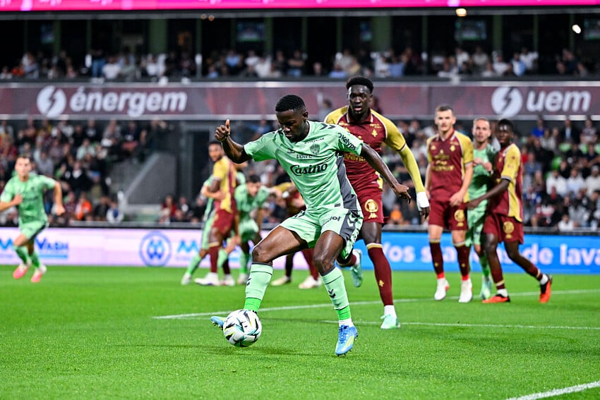 Augustine Boakye lors de FC Metz - ASSE
