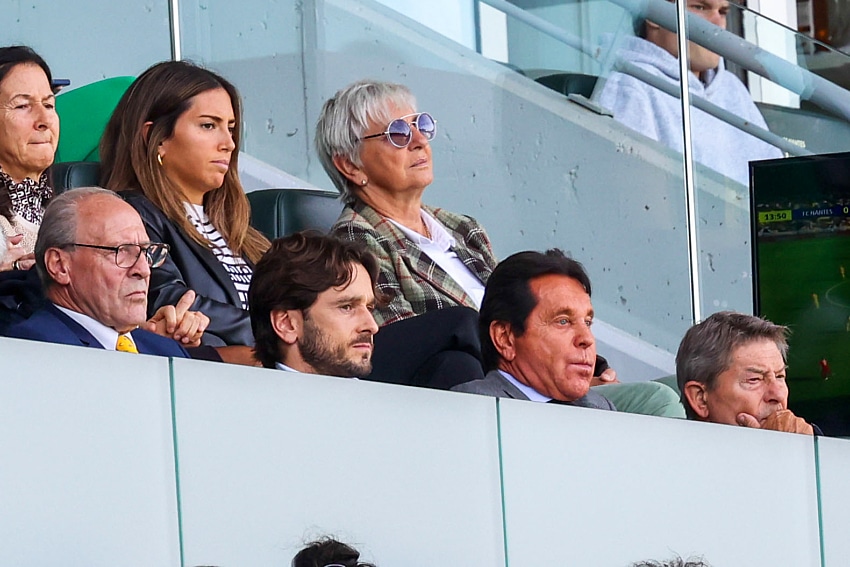 Franck et Waldemar Kita dans les tribunes de la Beaujoire