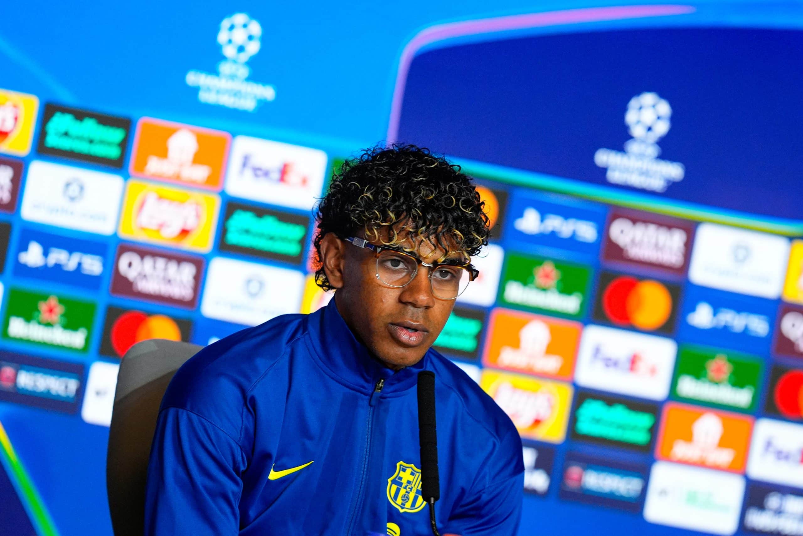 Lamine Yamal en conférence de presse avant le match contre l'Atlético.