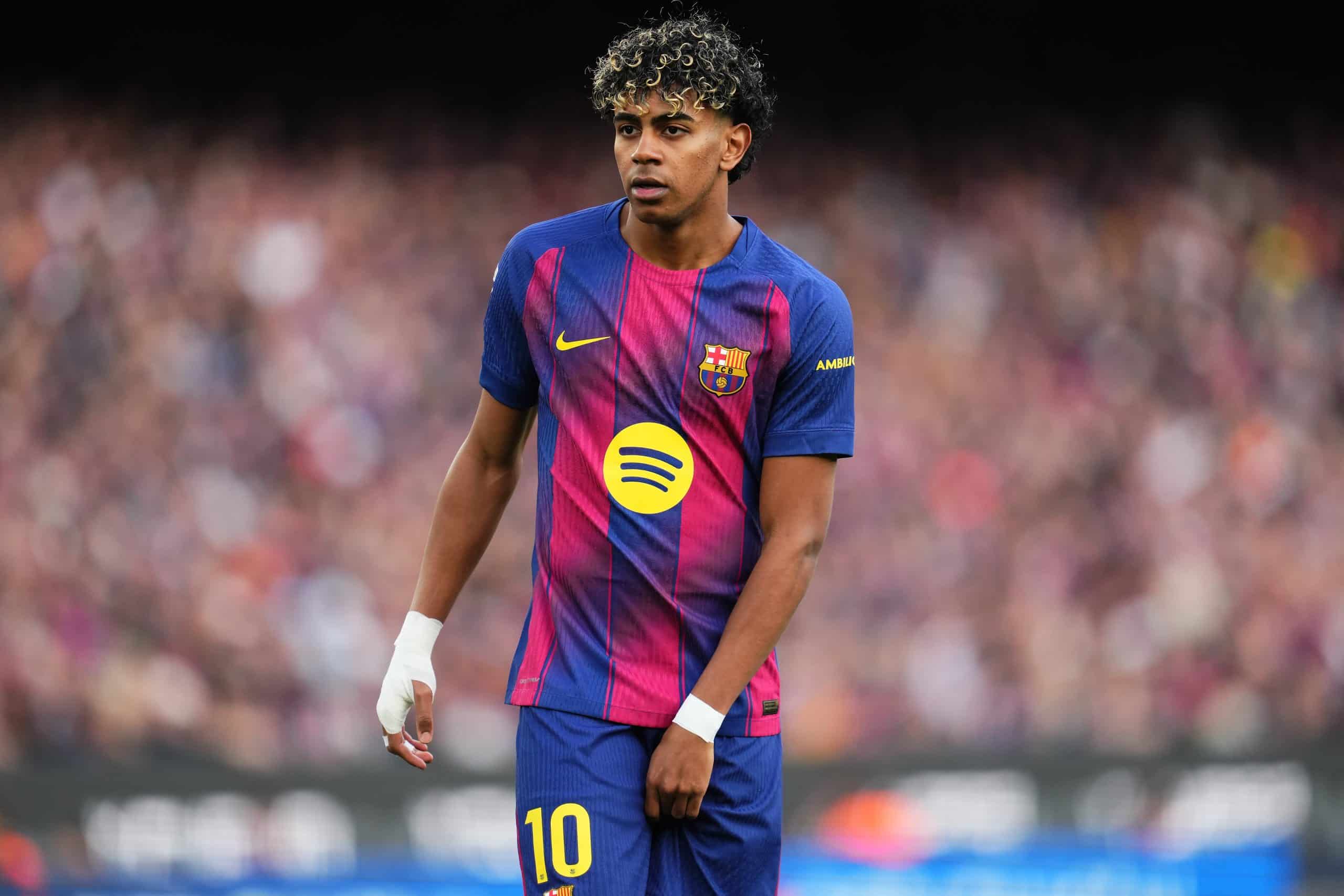 Lamine Yamal lors du dernier match du FC Barcelone, contre Séville.