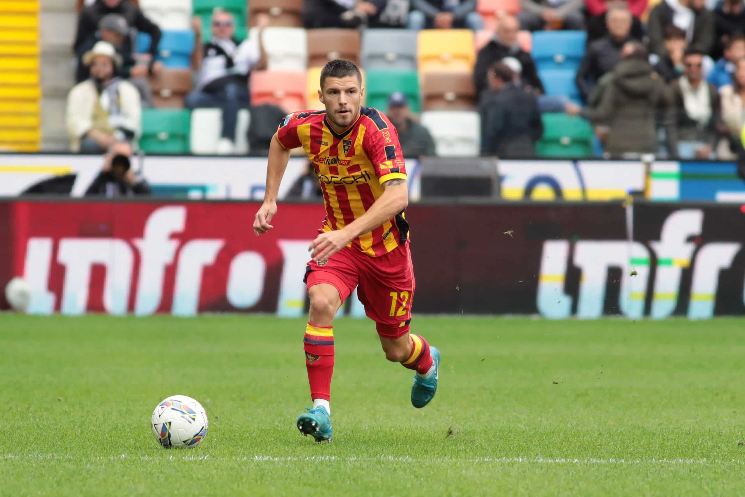 Frédéric Guilbert en action lors d'un match de Lecce.