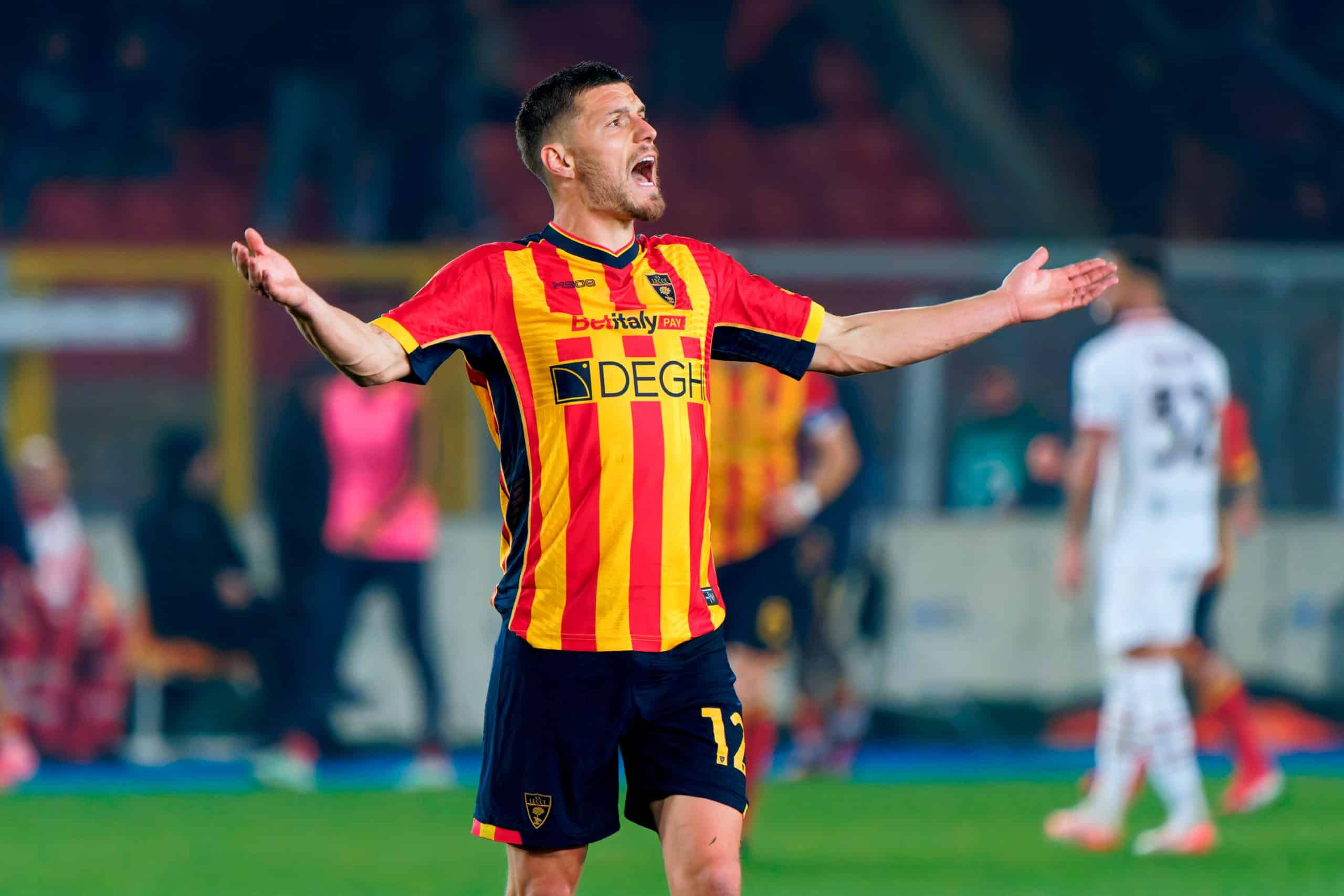 Frédéric Guilbert sous le maillot de Lecce.