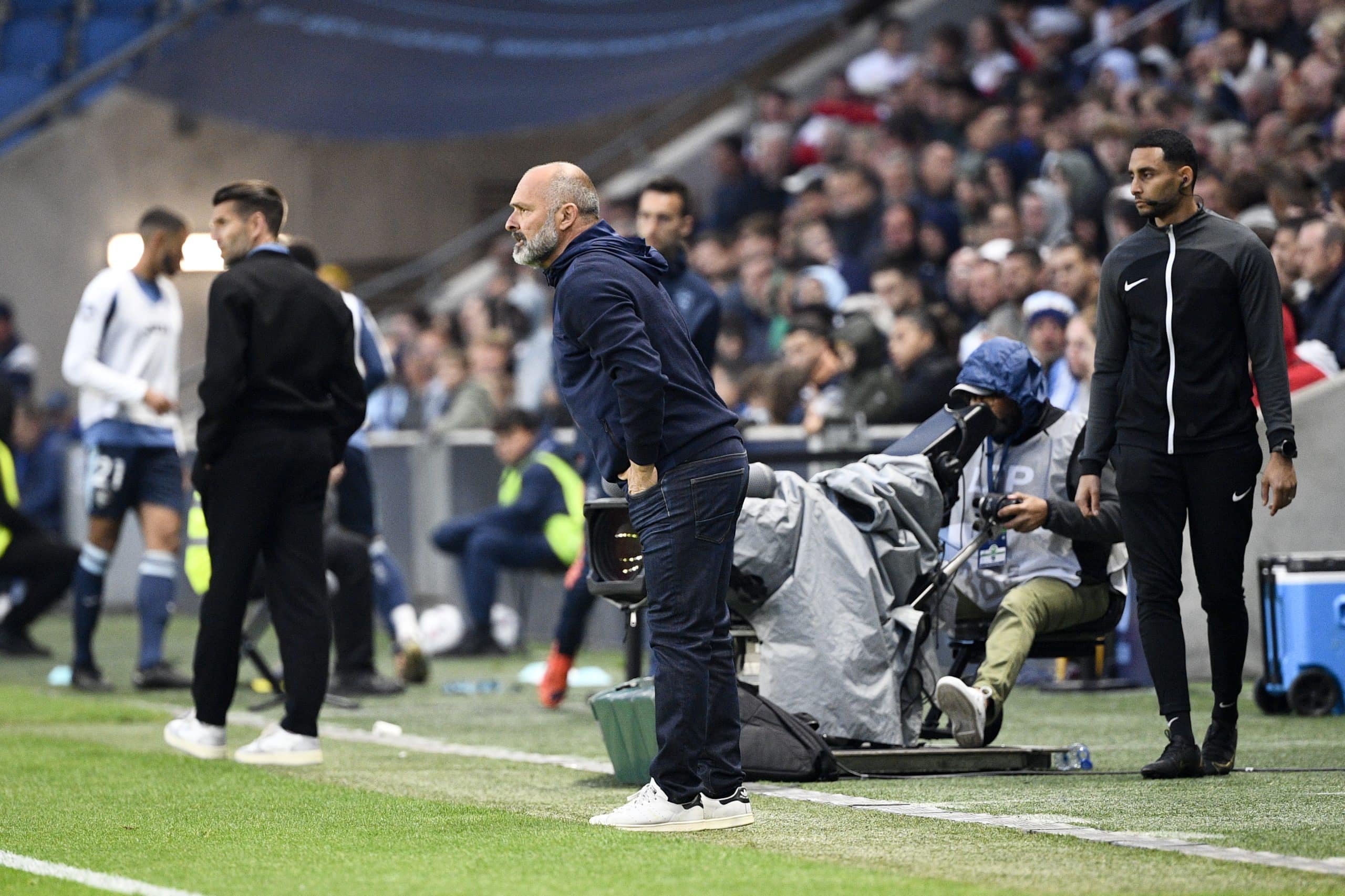 Pascal Dupraz lors de sa dernière expérience sur un banc, avec Dijon en 2023.