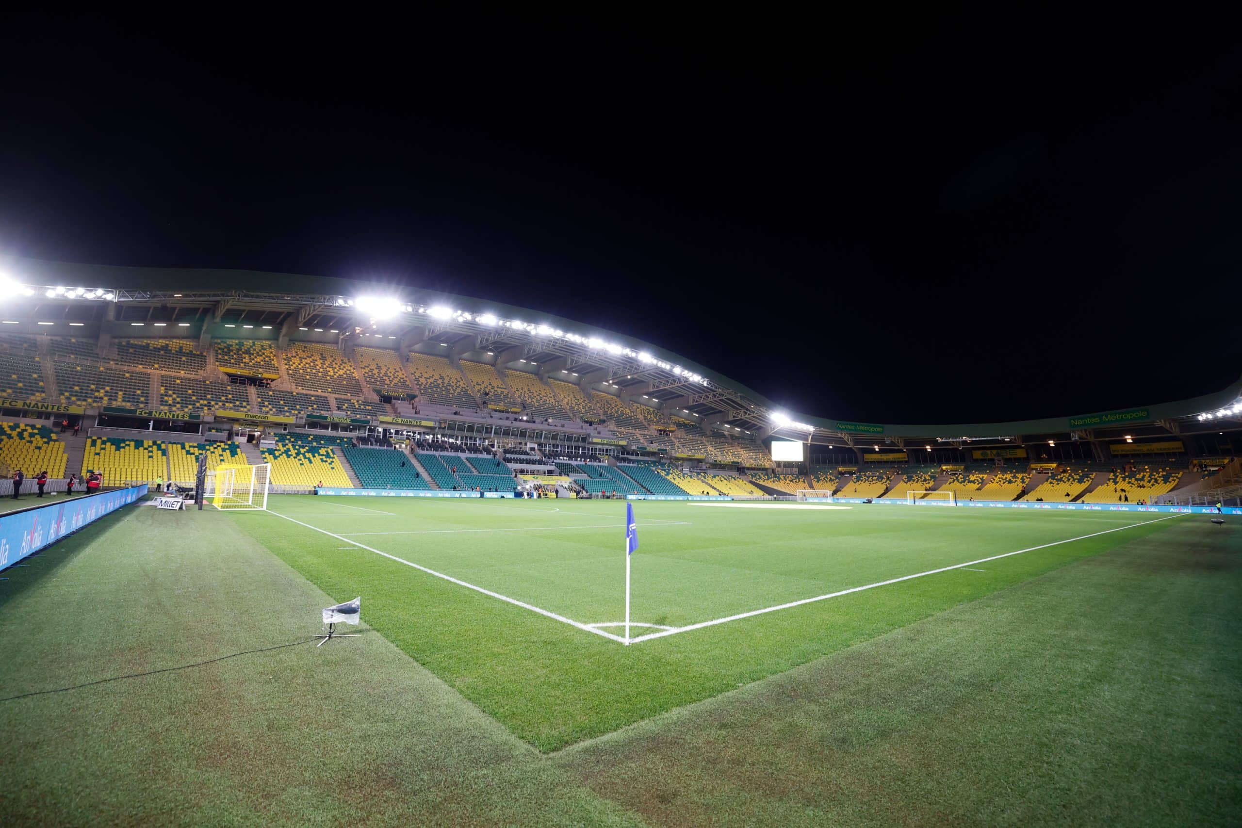 La Beaujoire, vide, avant un match du FC Nantes.