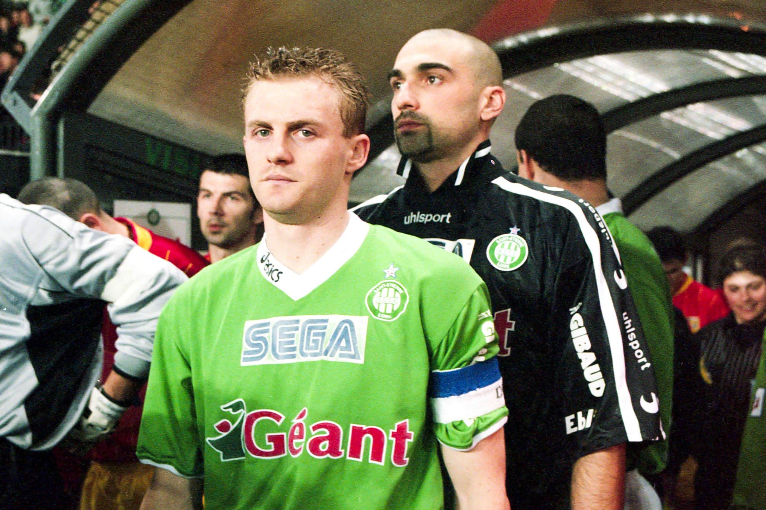 Lionel Potillon sous le maillot de l'ASSE.