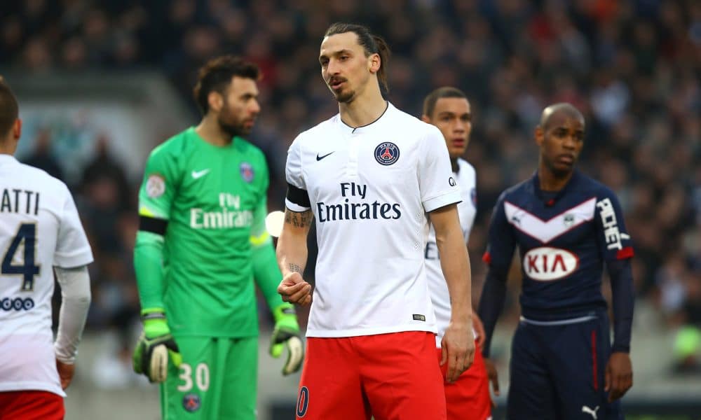 Zlatan Ibrahimovic lors d'un Bordeaux - PSG en 2015