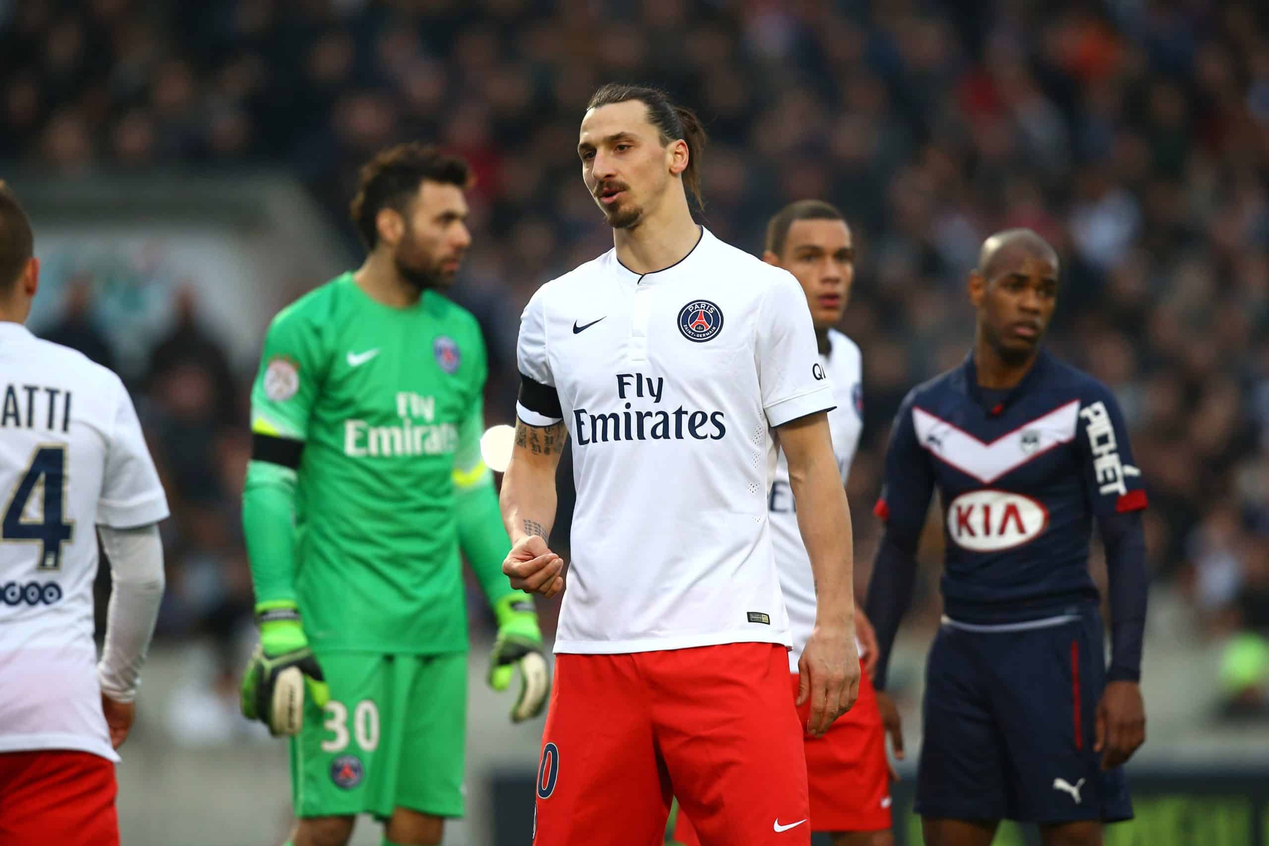 Zlatan Ibrahimovic lors d'un Bordeaux - PSG en 2015