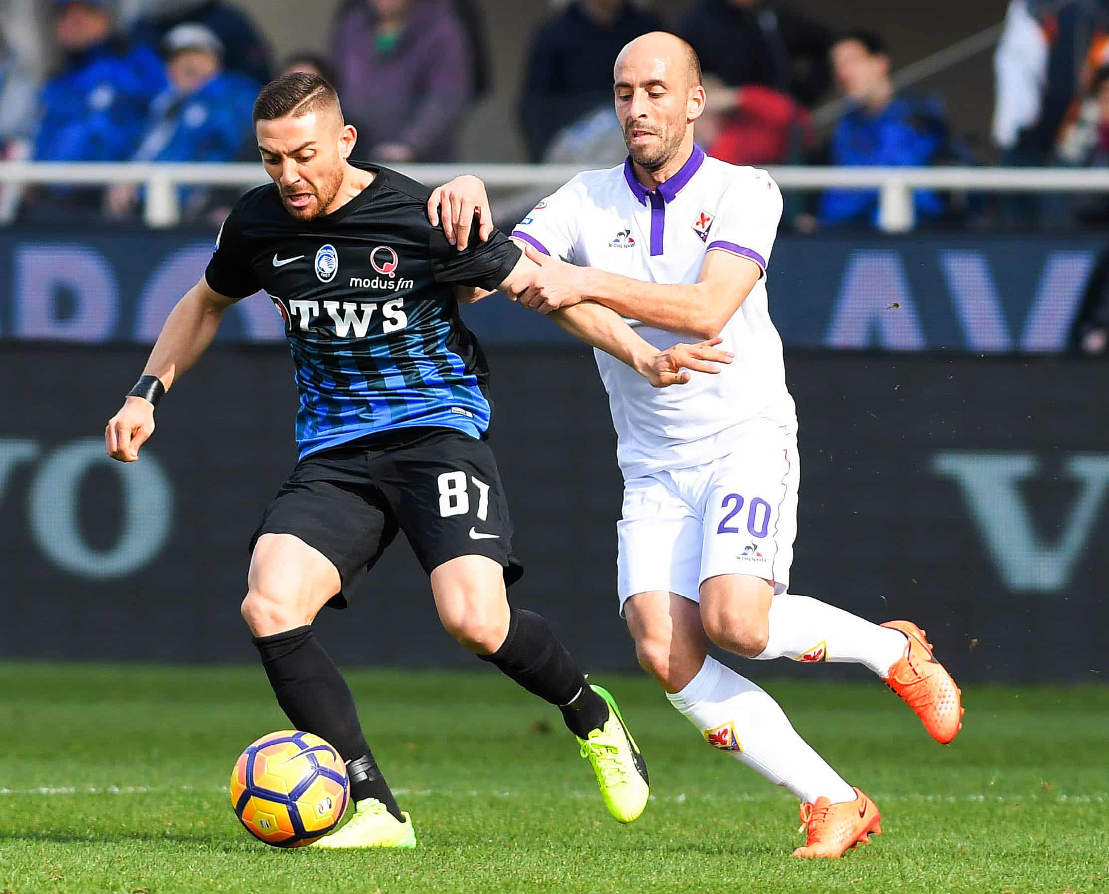 L'ancien de l'OL et éphémère joueur de l'ASSE Anthony Mounier, sous le maillot de l'Atalanta Bergame.