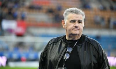 Le journaliste Pierre Ménès, avant un match à Strasbourg.