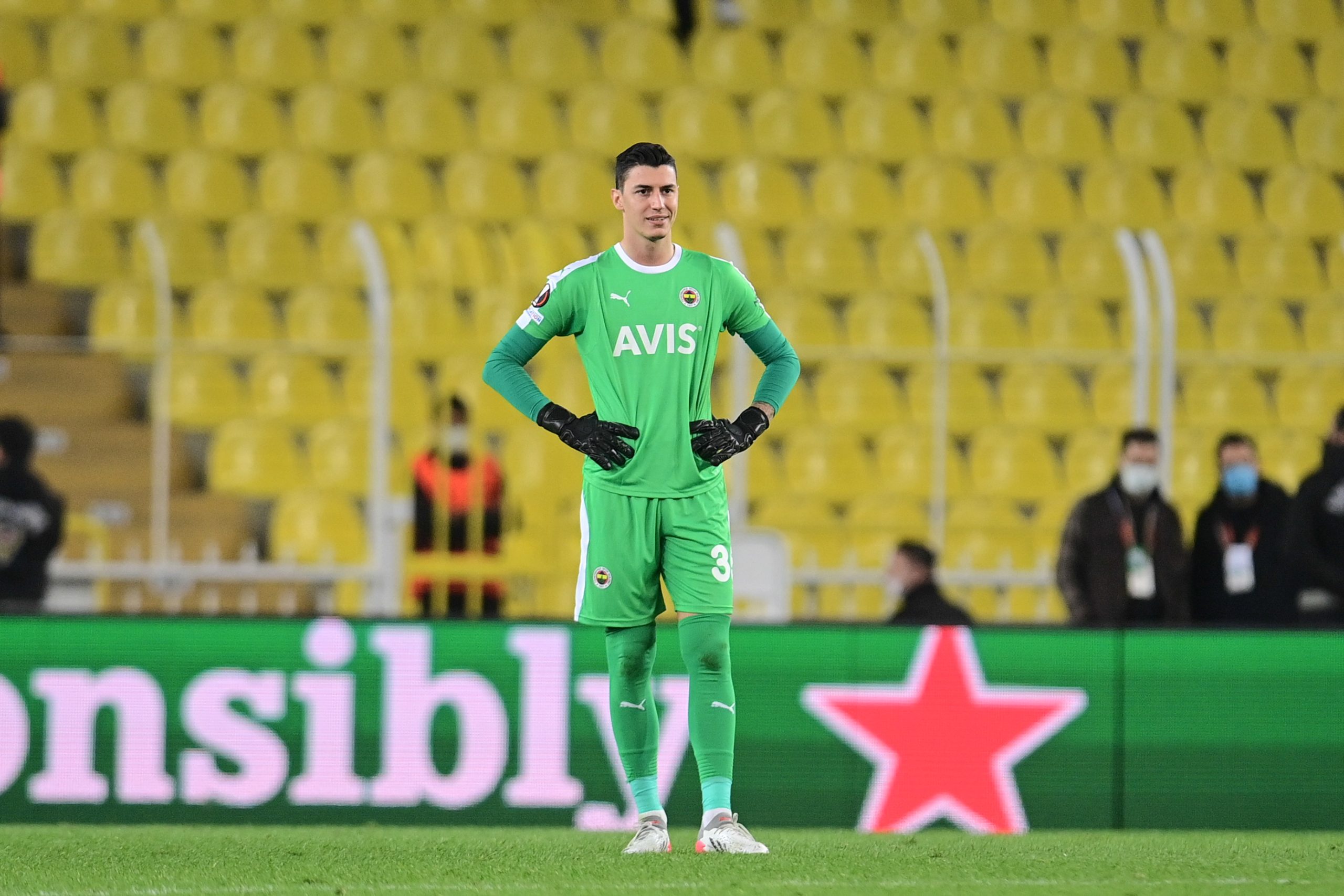 Berke Özer lorsqu'il portait les couleurs de Fenerbahçe, au début de sa carrière.