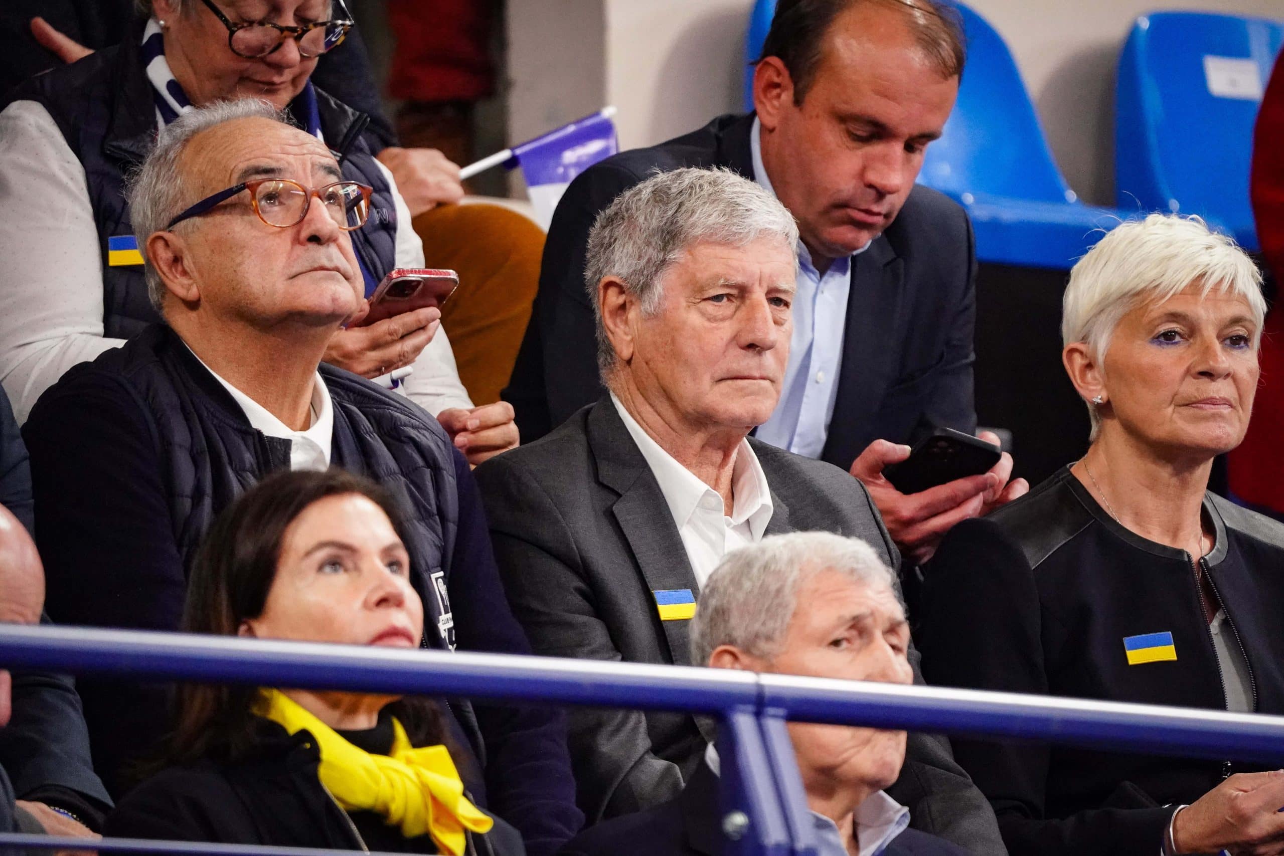 La légende de l'ASSE Jean-Michel Larqué lors d'une manifestation sportive.