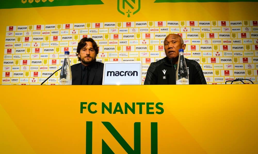 Le directeur général du FC Nantes, Franck Kita, et Antoine Kombouaré.