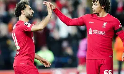 Liverpool – PSG : curieuse scène entre Salah et Alexander-Arnold à l&rsquo;entraînement des Reds