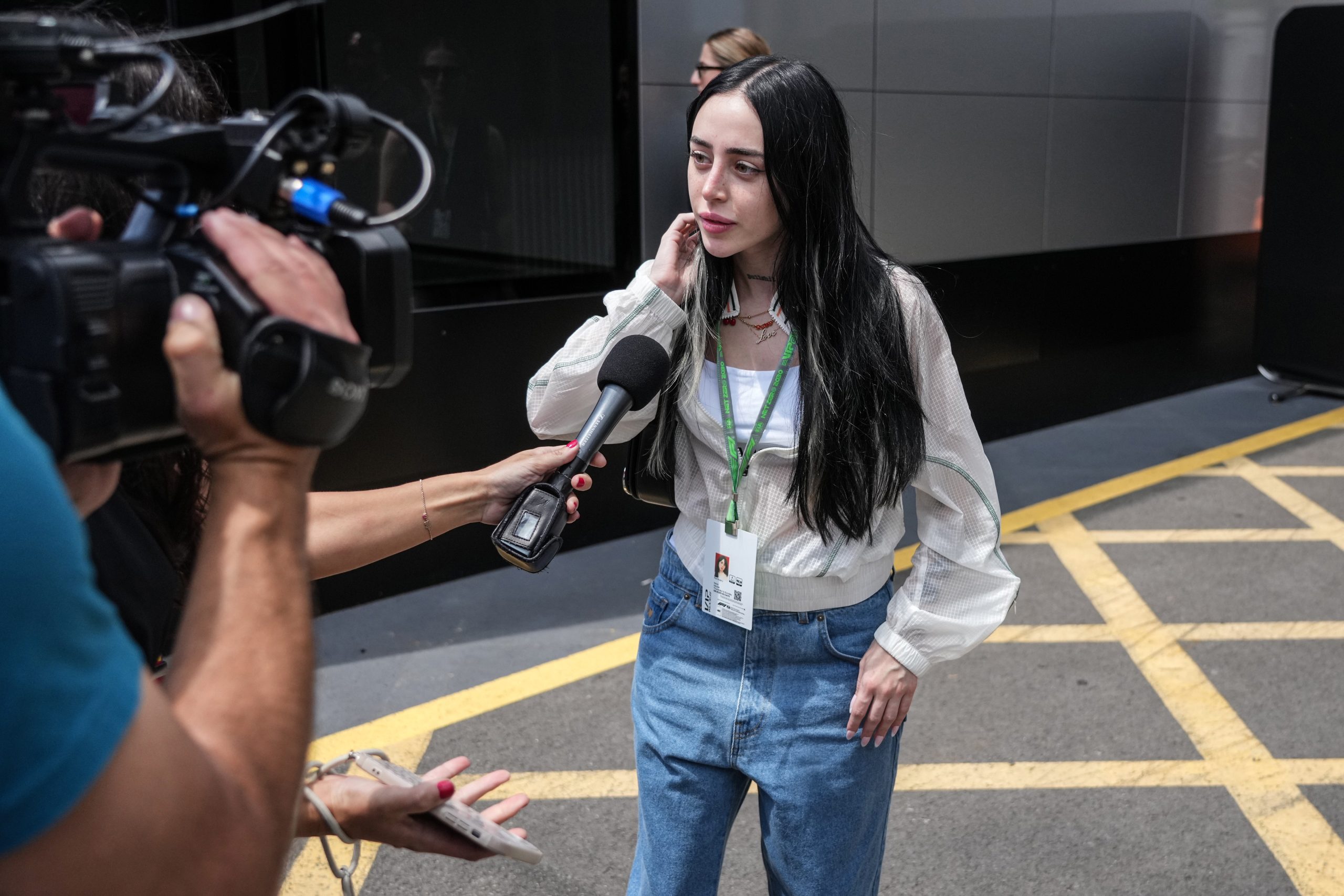 Nicki Nicole lors d'un grand prix de Formule 1.