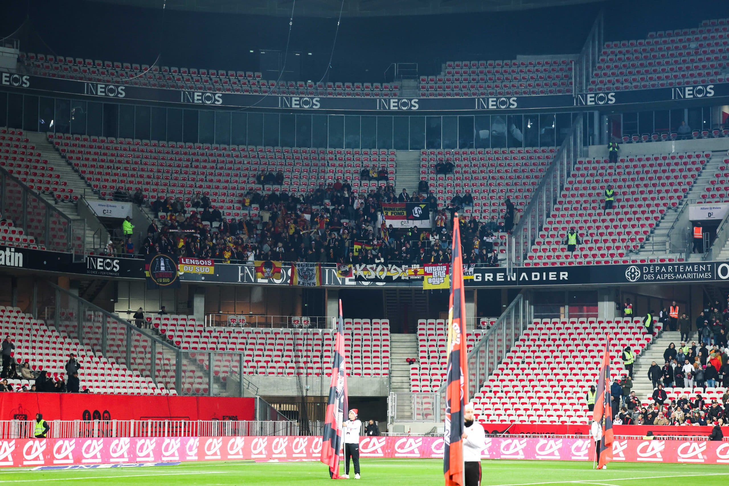 Les supporters du RC Lens à Nice.