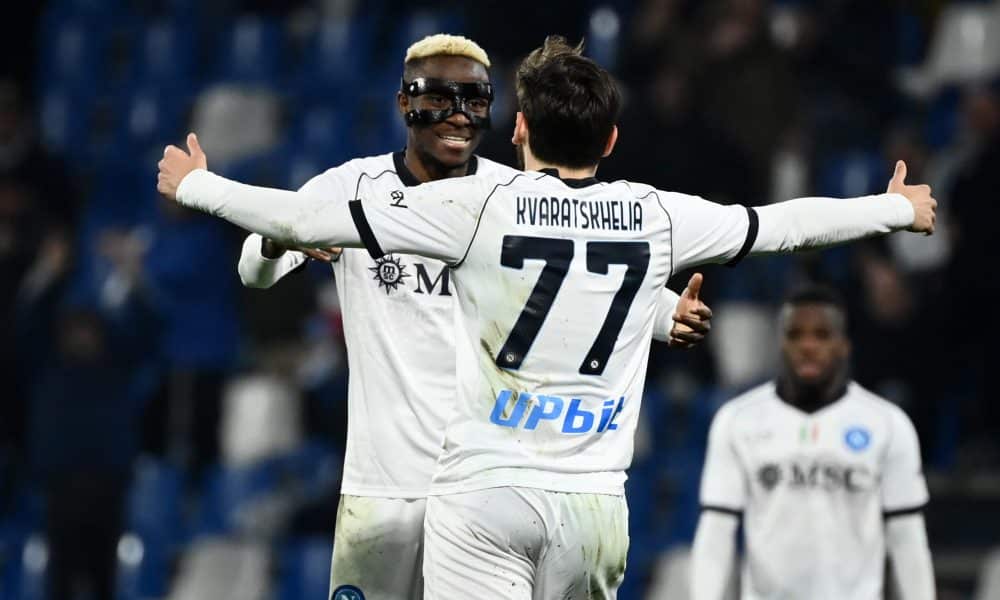 Victor Osimhen et Khvicha Kvaratskhelia sous le maillot de Naples