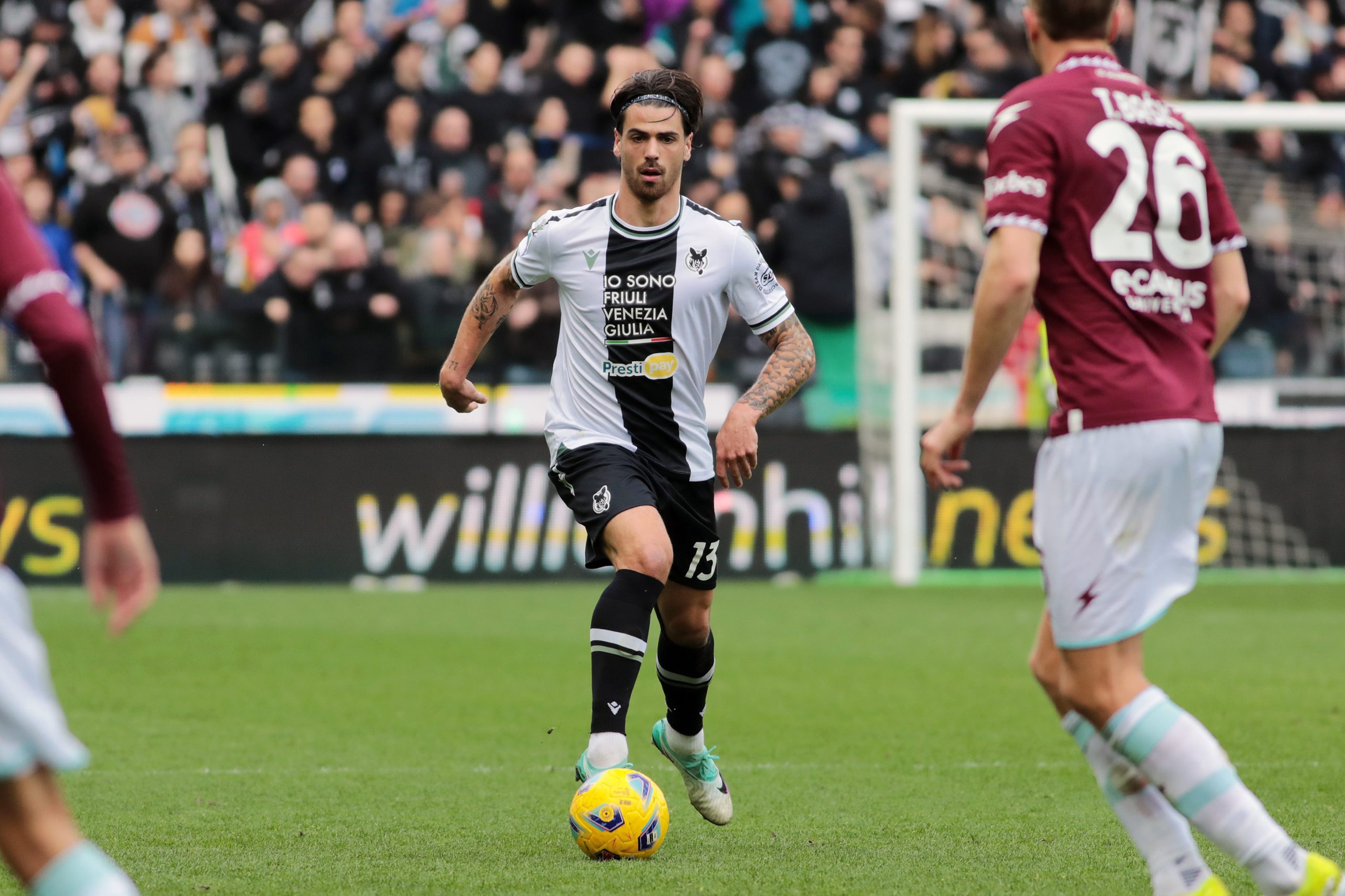 Joao Ferreira lors d'un match de l'Udinese.