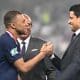 Kylian Mbappé et Nasser al-Khelaïfi lors de la dernière finale de Coupe de France, PSG-Lyon.