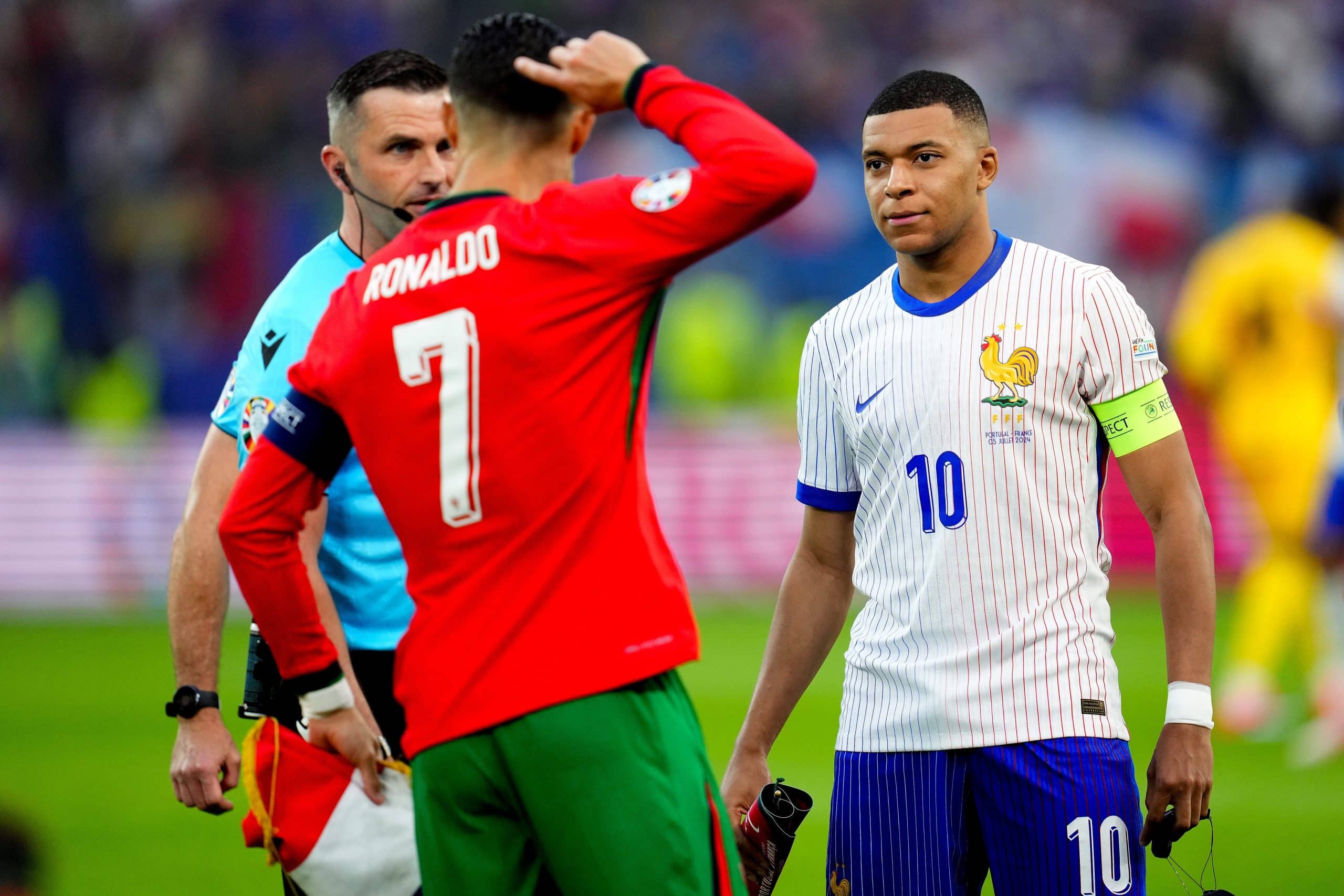 Cristiano Ronaldo et Kylian Mbappé lors de l'Euro 2024.