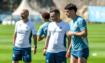 OM : Adil Rami tacle fort Balerdi et De Zerbi avant Lorient
