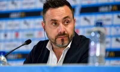 Roberto De Zerbi en conférence de presse à l'OM.