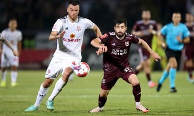 L'attaquant géorgien du FK Sarajevo, Giorgi Guliashvili.