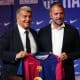 Joan Laporta et Hansi Flick au FC Barcelone.