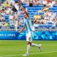 Le jeune milieu offensif argentin Claudio Echeverri lors d'un match des JO l'an dernier.